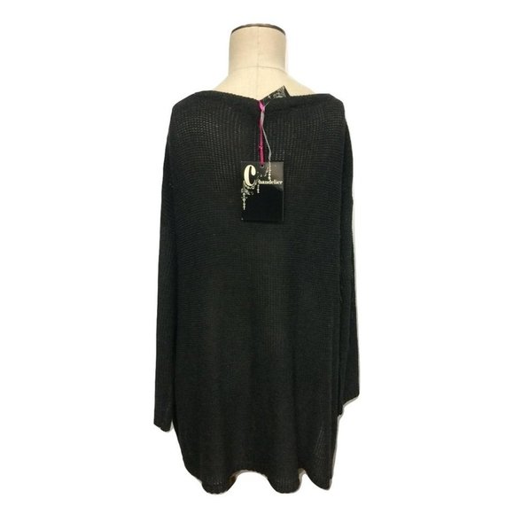 NWT Womens One Size Chandelier for LF Oversized Baggy Gold Star Knit Sweater - Picture 3 of 3